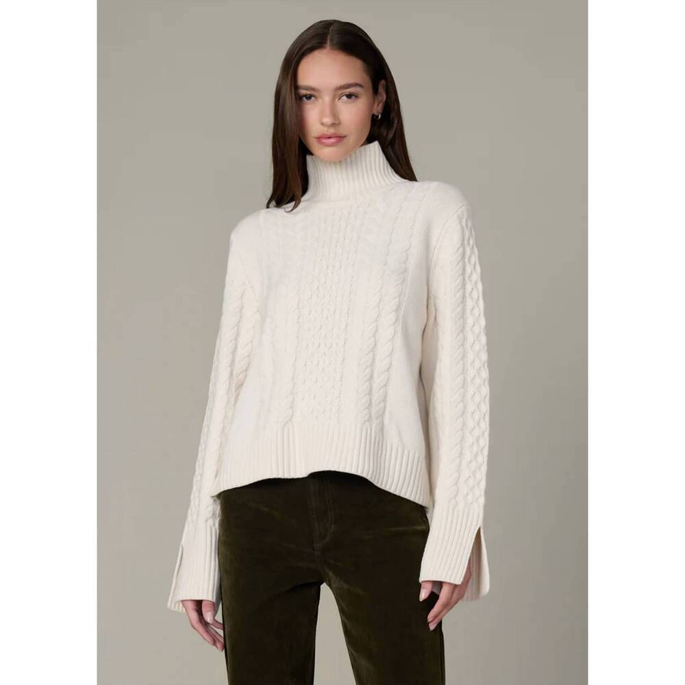 NEW JOE'S JEANS ella funnel neck sweater in ecru